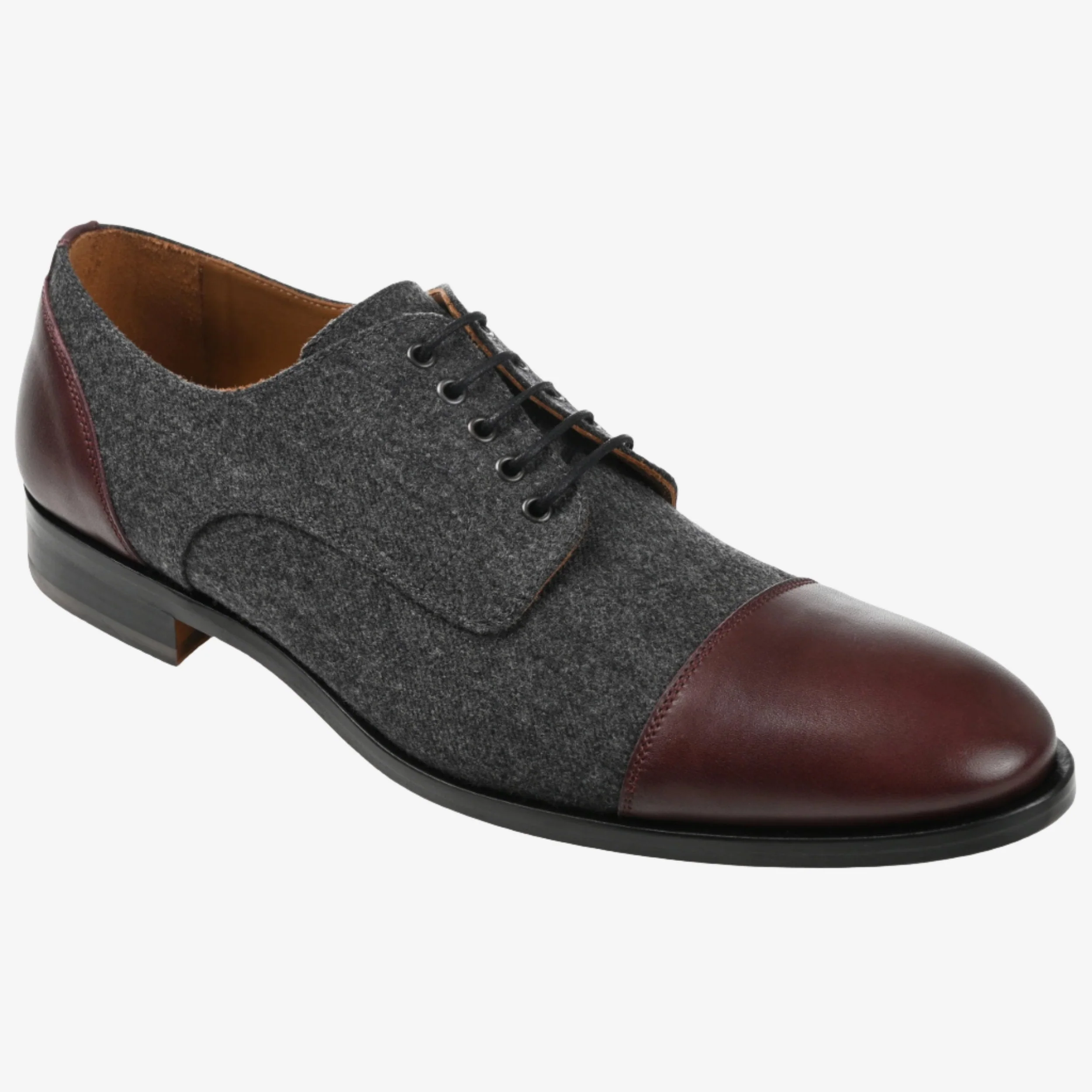 The Jack Shoe in Grey/Oxblood - Image 5