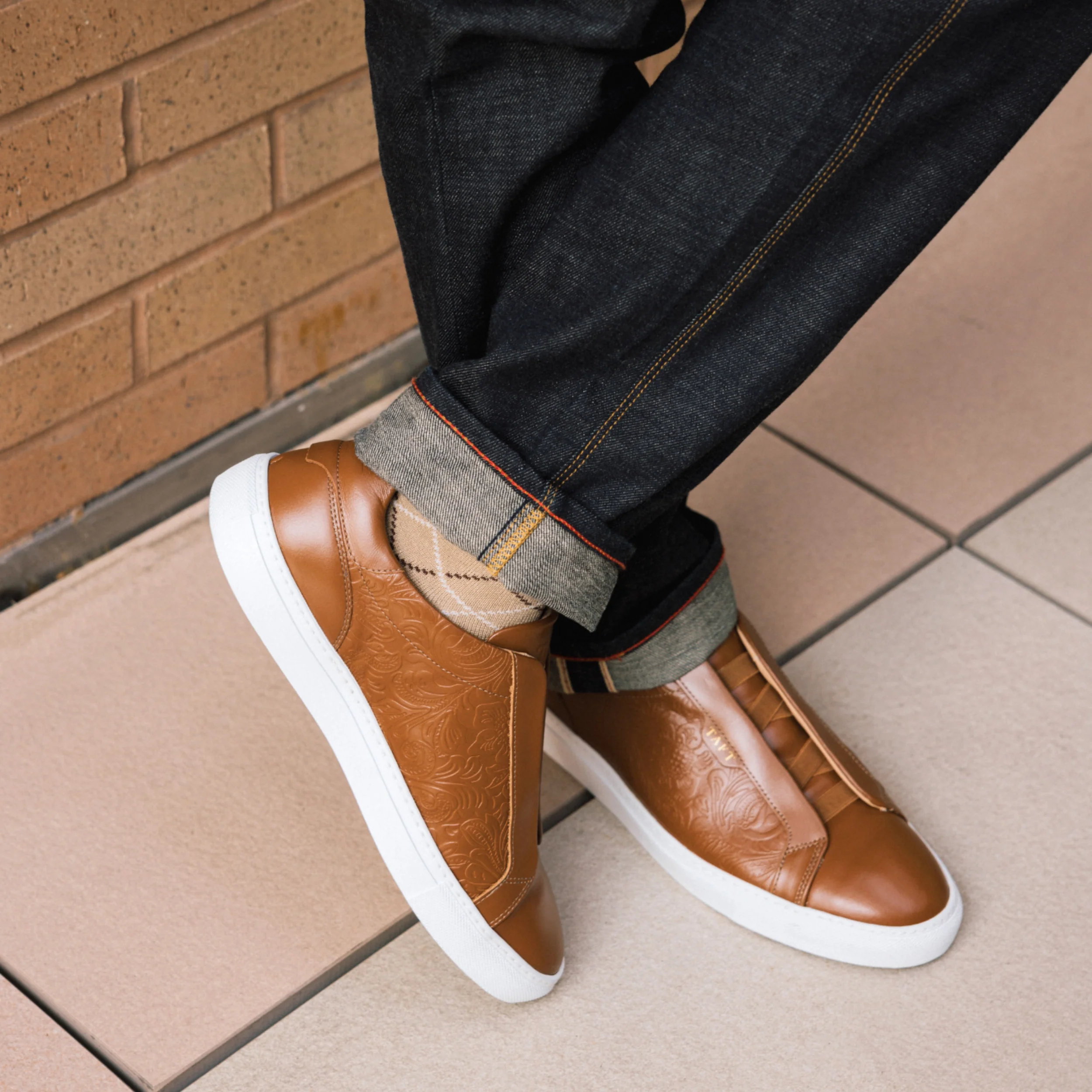 The James Sneaker in Tan - Image 3