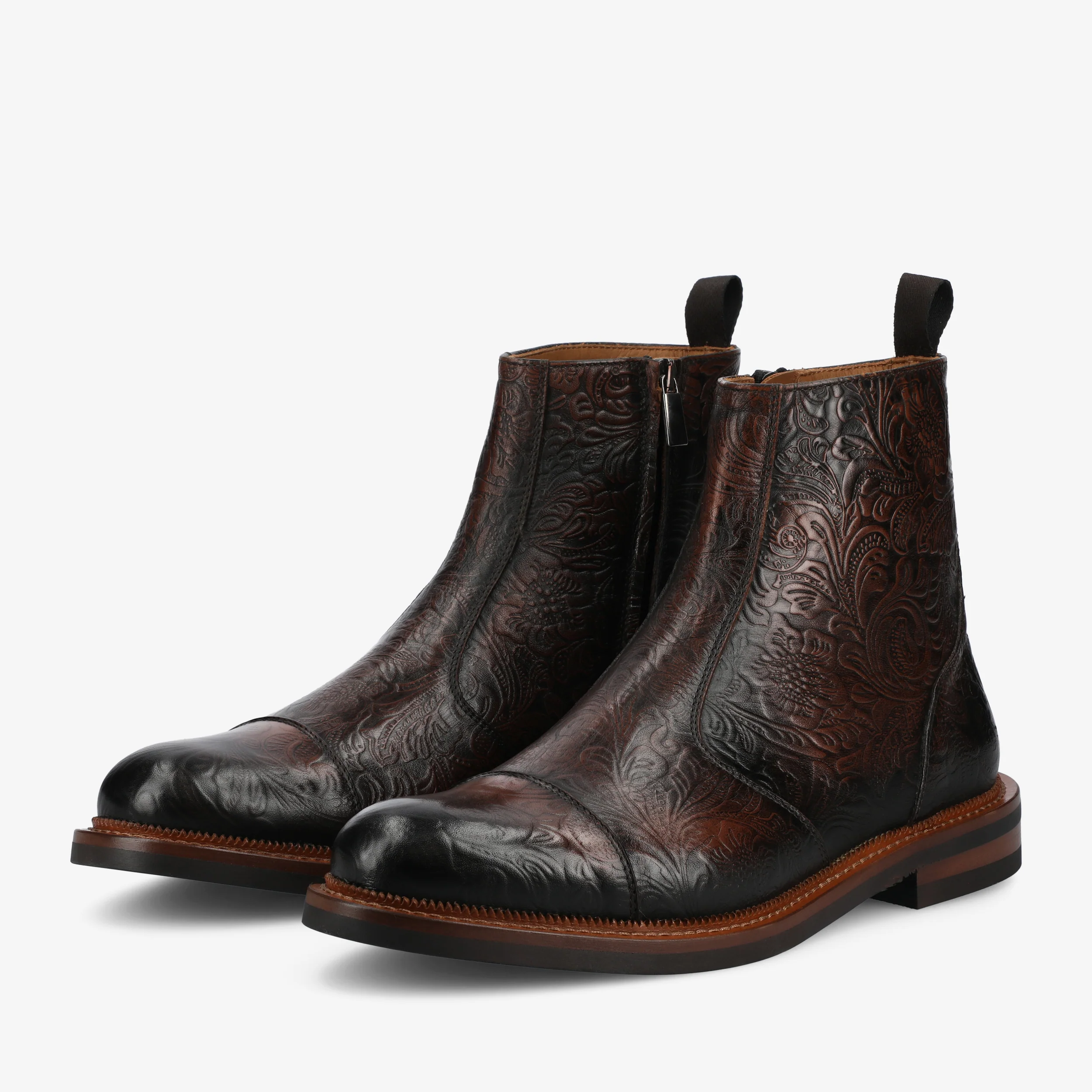 The Lewis Boot in Brown Floral - Image 3