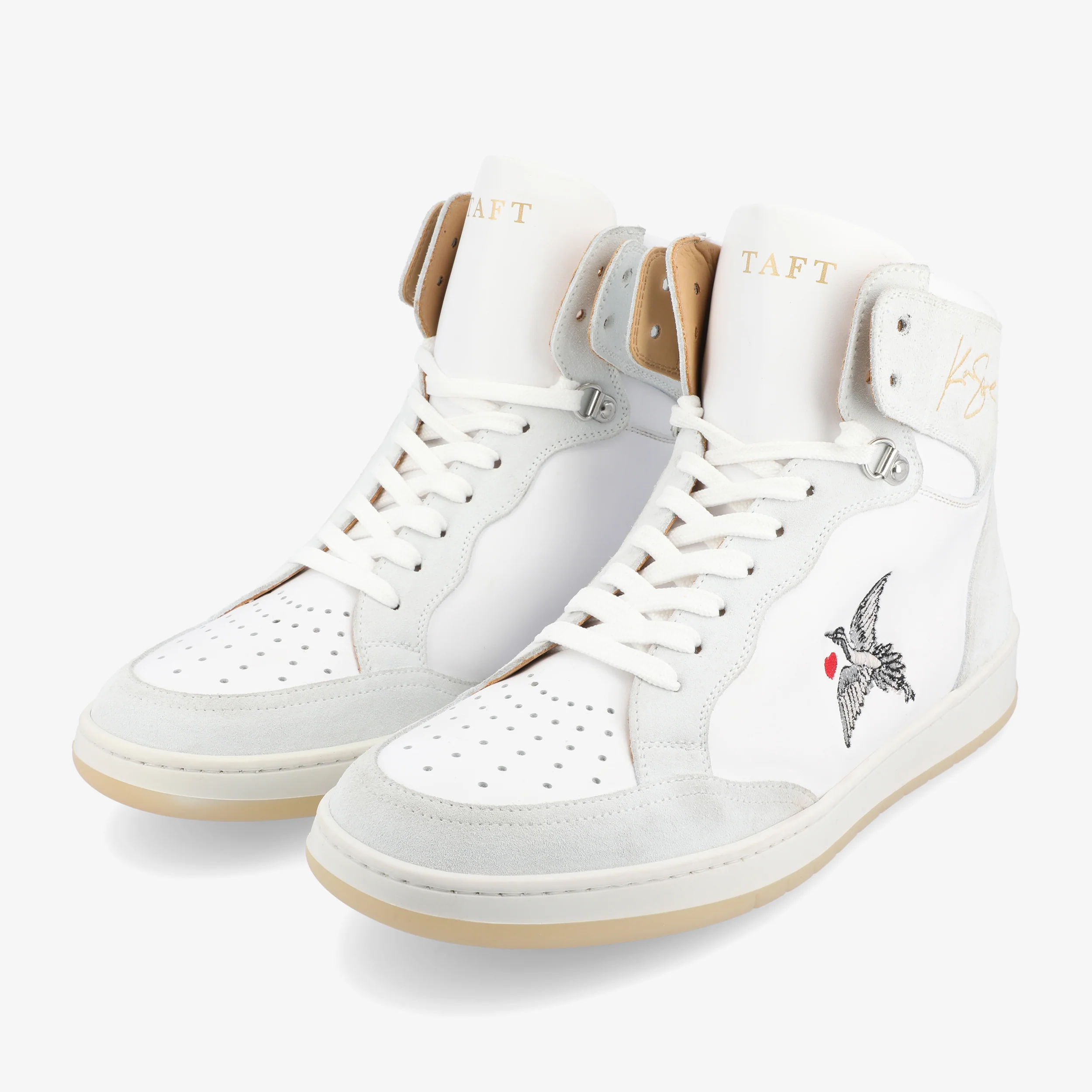 The Rapido High-top Sneaker in White Crane - Image 4