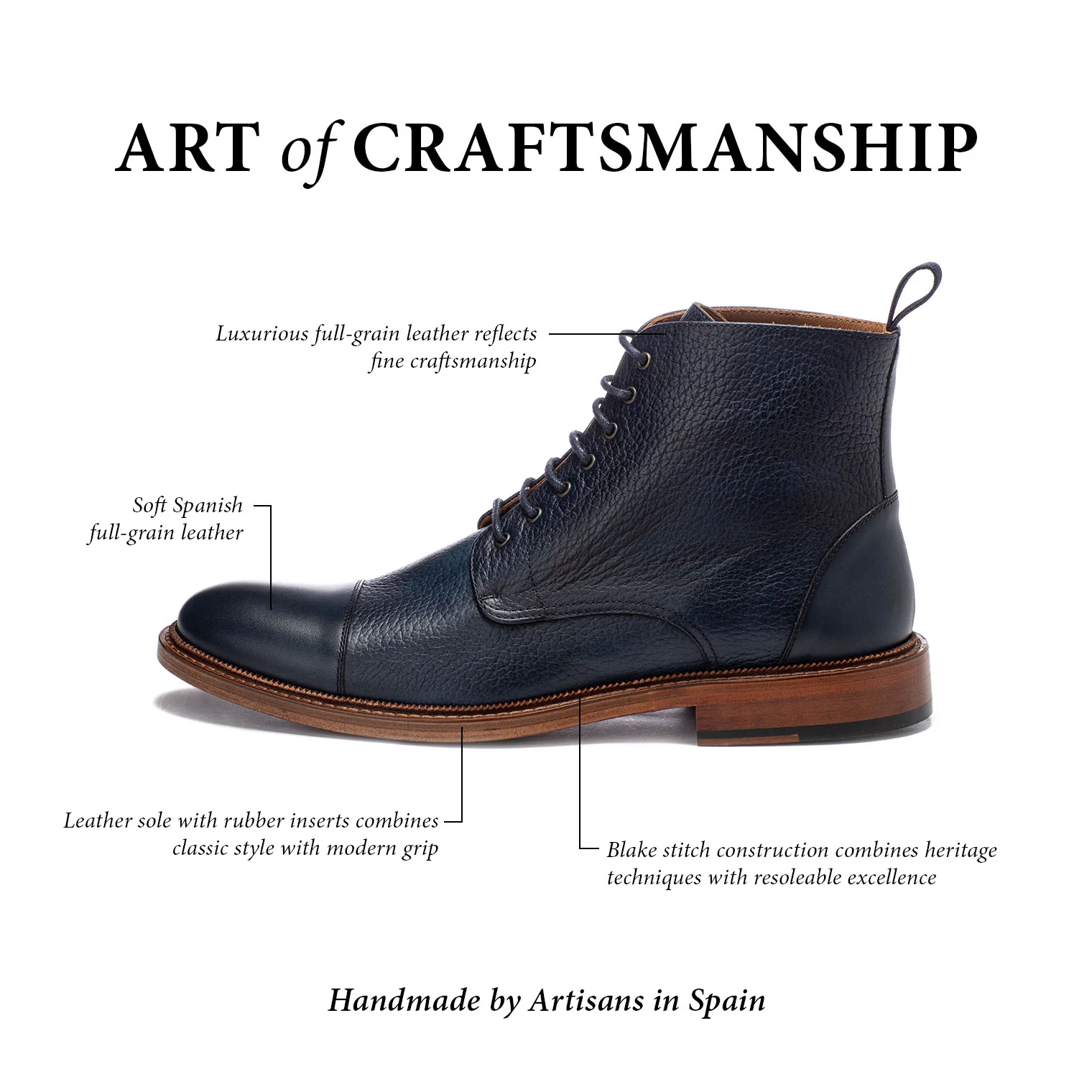 The Rome Boot in Navy (Last Chance, Final Sale) - Image 8