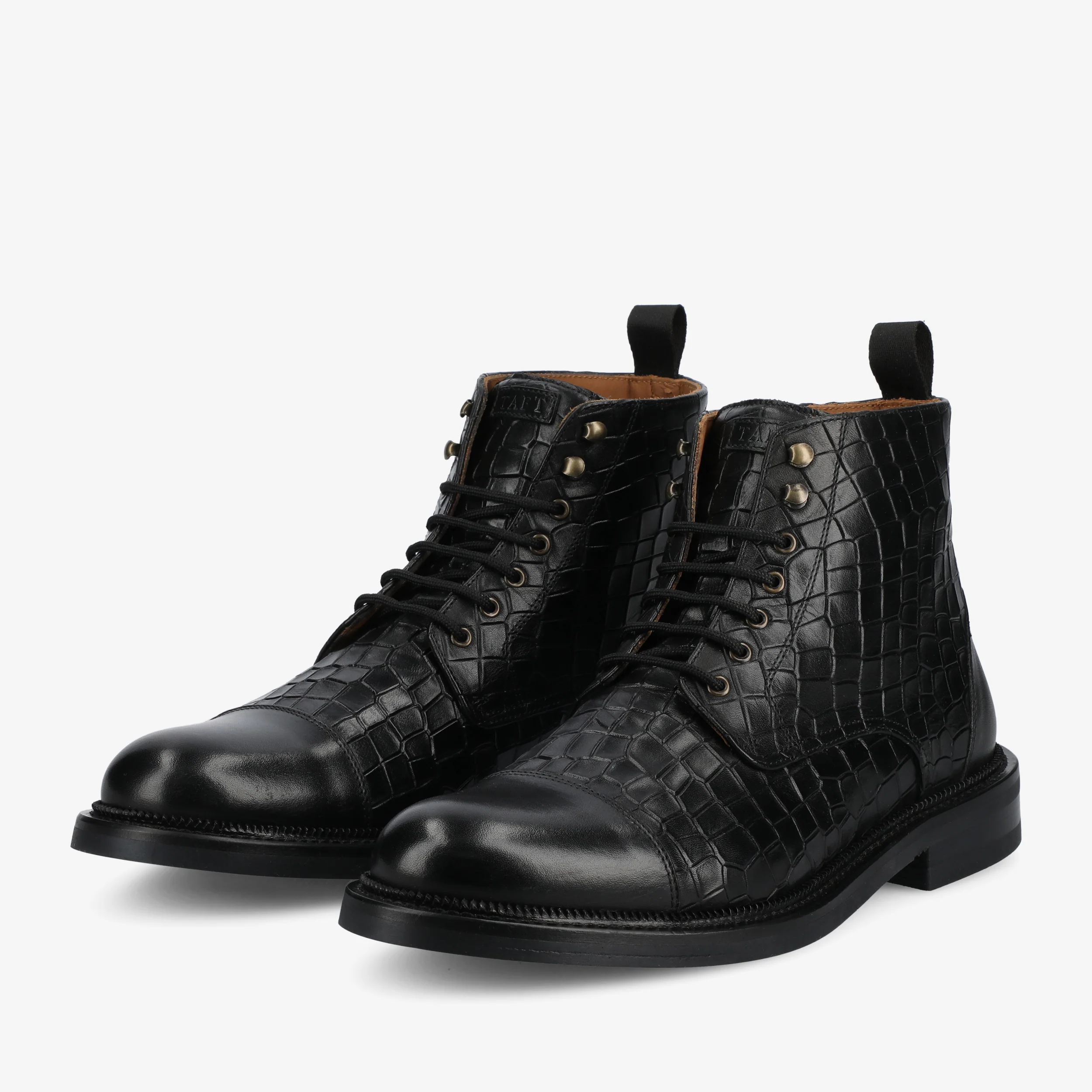 The Rome Boot in Black Croco - Image 4