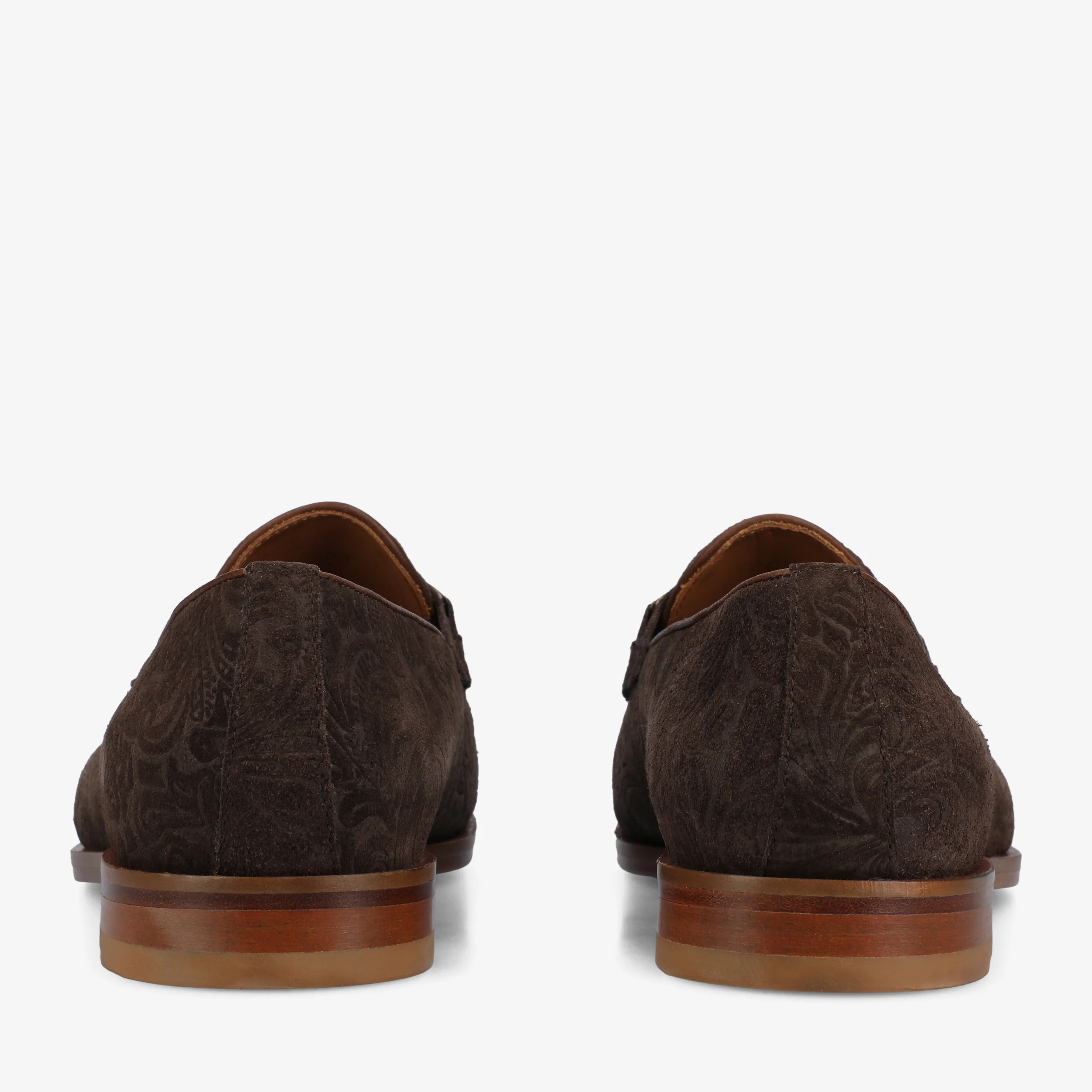 The Russell in Chocolate Floral Suede - Image 6